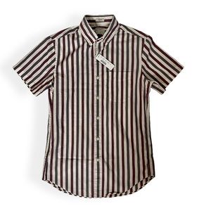 NWT J.Crew Men's Short Sleeve Secret Wash Cotton Poplin Resort Shirt Size XS